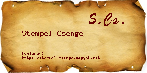 Stempel Csenge névjegykártya